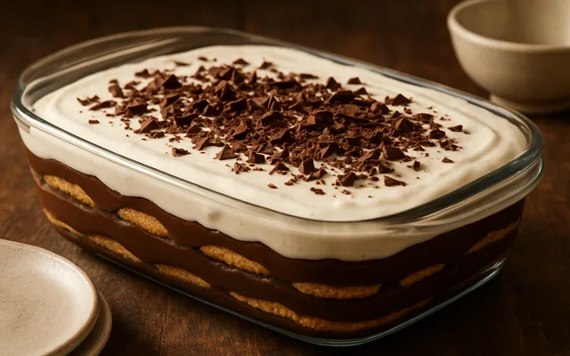 Pavê vegano de chocolate